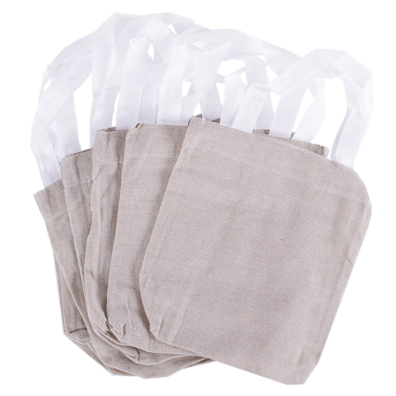 Super Z Outlet 8" x 8" Canvas Tote Sacks Natural Color for Arts & Crafts, Reusable Grocery Bags, Decoration, Party Favors (12 Pack)